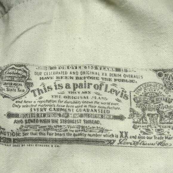 Vtg  Levis 501XX Denim Jeans Mens 36 Green Button Fly Mens 34 x 34 (34 x 31) - Picture 10 of 13